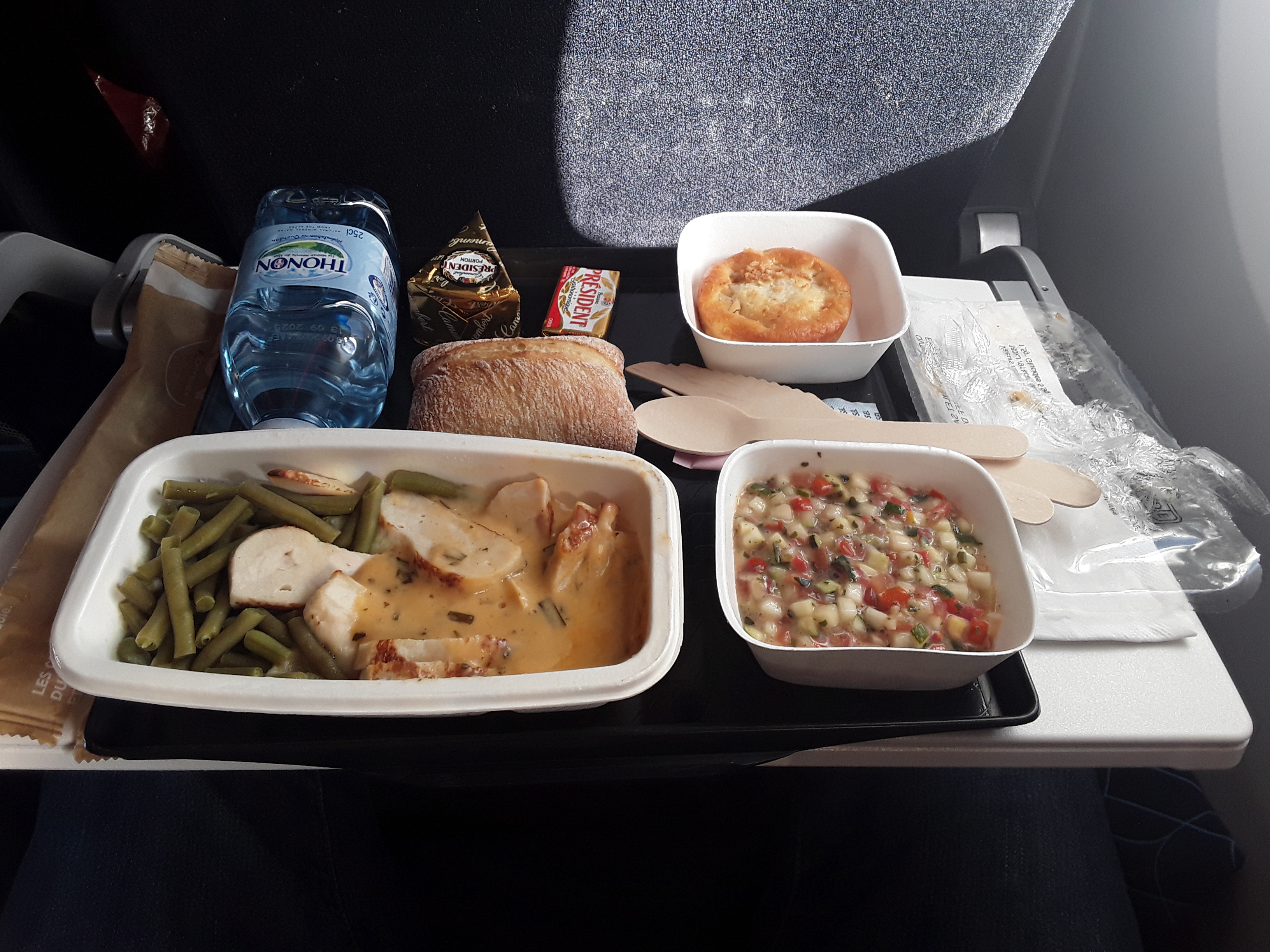 …  With airline food?